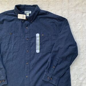 Duluth Trading Mens Blue Free Swinging Flannel Relaxed Fit Button Down New 3XL
